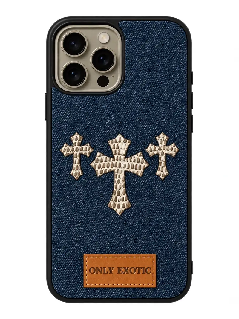 Mezclilla con cruces de armadillo