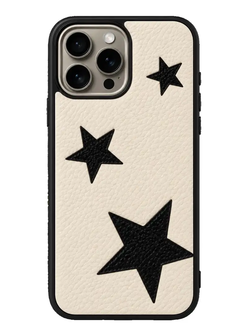 Res blanca con estrellas negras